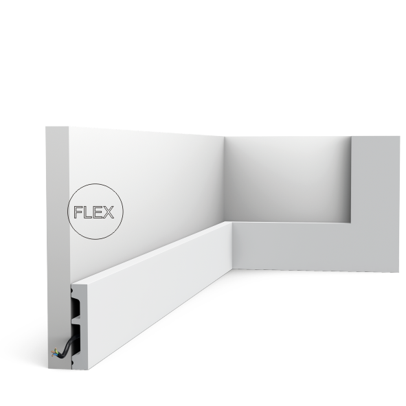 Плінтус підлоговий Orac Decor Axxent SX157F,(6.6x1.3x200 см),ліпний декор з дюрополімер.