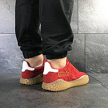 Чоловічі кросівки Adidas Kamanda,замшеві,червоні, фото 2