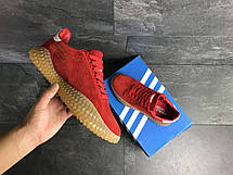 Чоловічі кросівки Adidas Kamanda,замшеві,червоні, фото 3