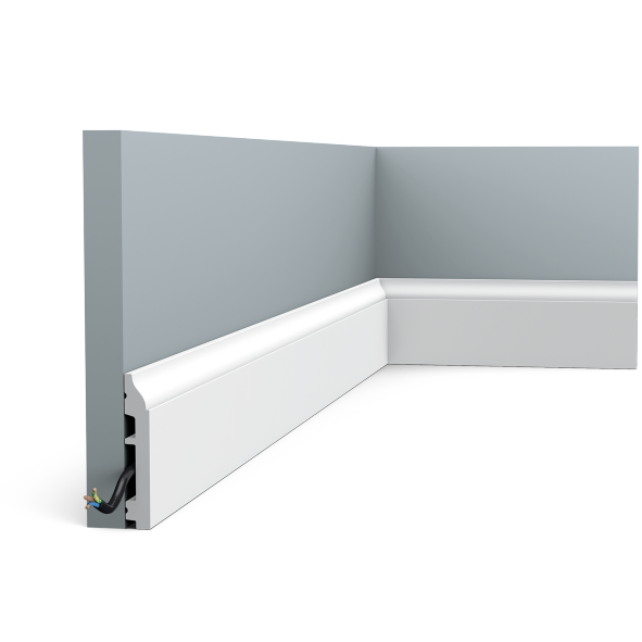 Плінтус підлоговий Orac Decor Axxent SX172,(8.5x1.4x200 см),ліпний декор з дюрополімер.