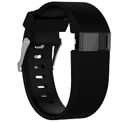 Силіконовий ремінець для фітнес браслета Fitbit Charge HR - L Black