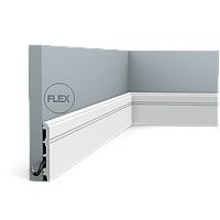 Плінтус підлоговий Orac Decor Axxent SX105F,(10.8x1.3x201 см),ліпний декор з дюрополімер.