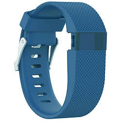 Силіконовий ремінець для фітнес браслета Fitbit Charge HR - Blue L
