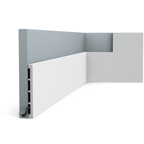 Плінтус підлоговий Orac Decor Axxent SX168,(15.1x1.4x200 см),ліпний декор з дюрополімера.