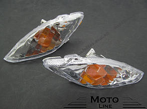 Повороти (пара) передні в зборі (білий) Yamaha Jog SA-16/36/39J Mototech