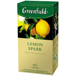 Пакетований чай Greenfield Lemon Spark 1,5 грам 25 пакетів (чорний із цедрою лимона)