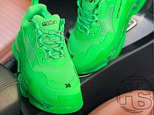 Чоловічі кросівки Balenciaga Triple S Neon Green 541624 W09OL 3801, фото 4