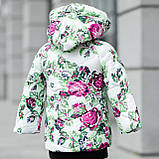 Зимова куртка для дівчинки "Рози" на хутрі., фото 5