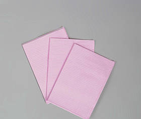 Серветки нагрудники стоматологічні Polix PRO&MED 125 шт. Рожева