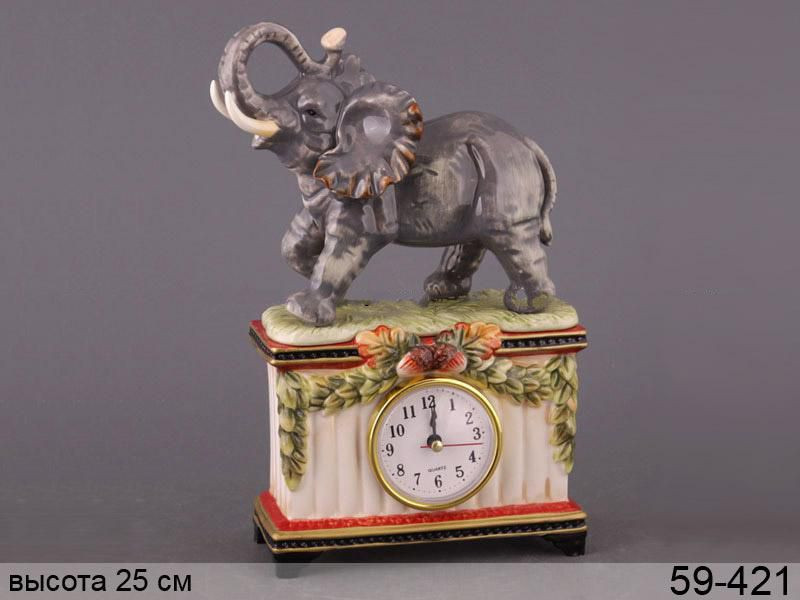 Часы настольные Слон 25 см 59-421