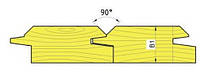 Фрези по дереву 125х32х26 тр. для виготовлення кутової вагонки під цвях
