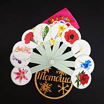 Навчальне віяло: вивчаємо квіти (Козлов) 12,0 х 5,5 см, пластикове, для школи