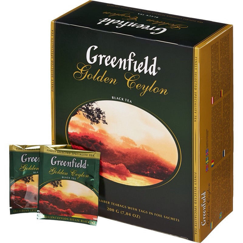 Пакетований чай Greenfield Golden Ceylon 100 пакетів (чорний)