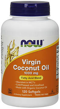 Virgin Coconut Oil 1000 mg (120 softgels) NOW