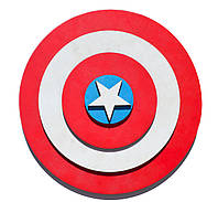 Деревянный ЩИТ КАПИТАН АМЕРИКА детский игрушечный щит из дерева щит капітана америка Captain America 011224