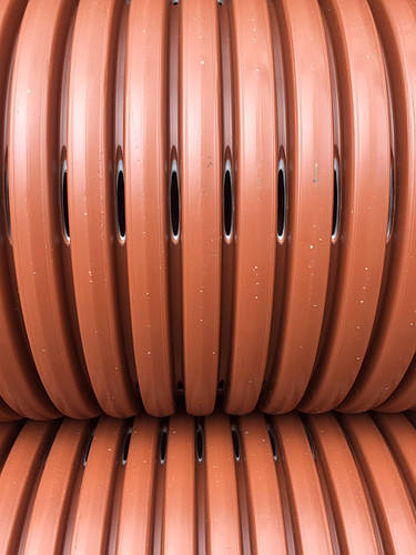 Гофрированная дренажная (перфорированная) труба ПП SN8 Ø200мм 6м градус ...