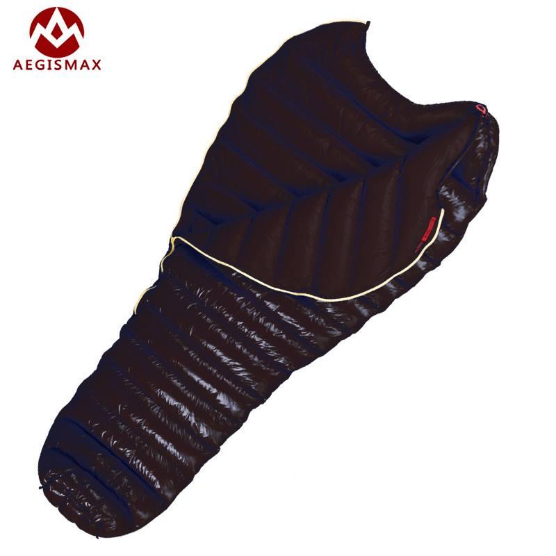 Пуховий спальний мішок Aegismax UL-Wing +11°C +6°C Large 200 см Black