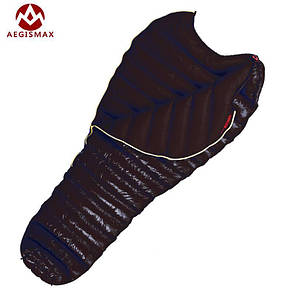 Пуховий спальний мішок Aegismax UL-Wing +11°C +6°C Large 200 см Black