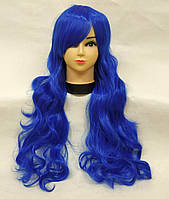 Перука жіночий штучні волосся аніме синій карнавальний косплей cosplay