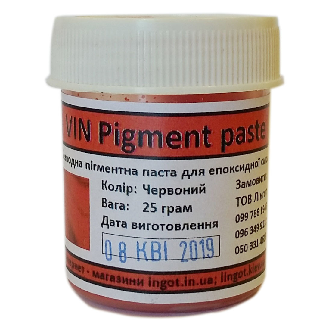 VIN Pigment paste-Безводна пігментна паста для епоксидної смоли — Червона
