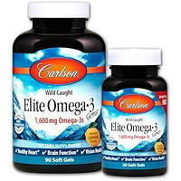 Elite Omega Carlson Labs, 90+30 капсул