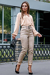 Жіночна модна блузка з шовку 1181 (44–50р) в кольорах