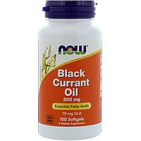 Олія насіння чорної смородини, Black Currant Oil, Now Foods, 500 мг, 100 капс.