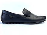 Мокасини шкіряні чорні чоловіче взуття великих розмірів ETHEREAL Classic Rem Black BS by Rosso Avangard, фото 4