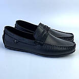 Мокасини шкіряні чорні чоловіче взуття великих розмірів ETHEREAL Classic Rem Black BS by Rosso Avangard, фото 6