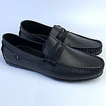 Мокасини шкіряні чорні чоловіче взуття великих розмірів ETHEREAL Classic Rem Black BS by Rosso Avangard, фото 10
