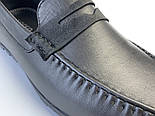 Мокасини шкіряні чорні чоловіче взуття великих розмірів ETHEREAL Classic Rem Black BS by Rosso Avangard, фото 9