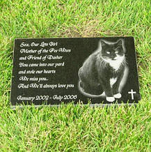 Пам'ятник табличка для кішки із граніту на могилу