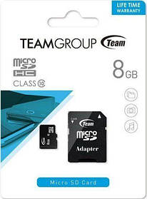 Team MicroSDHC 8 GB Class 10 + adapter