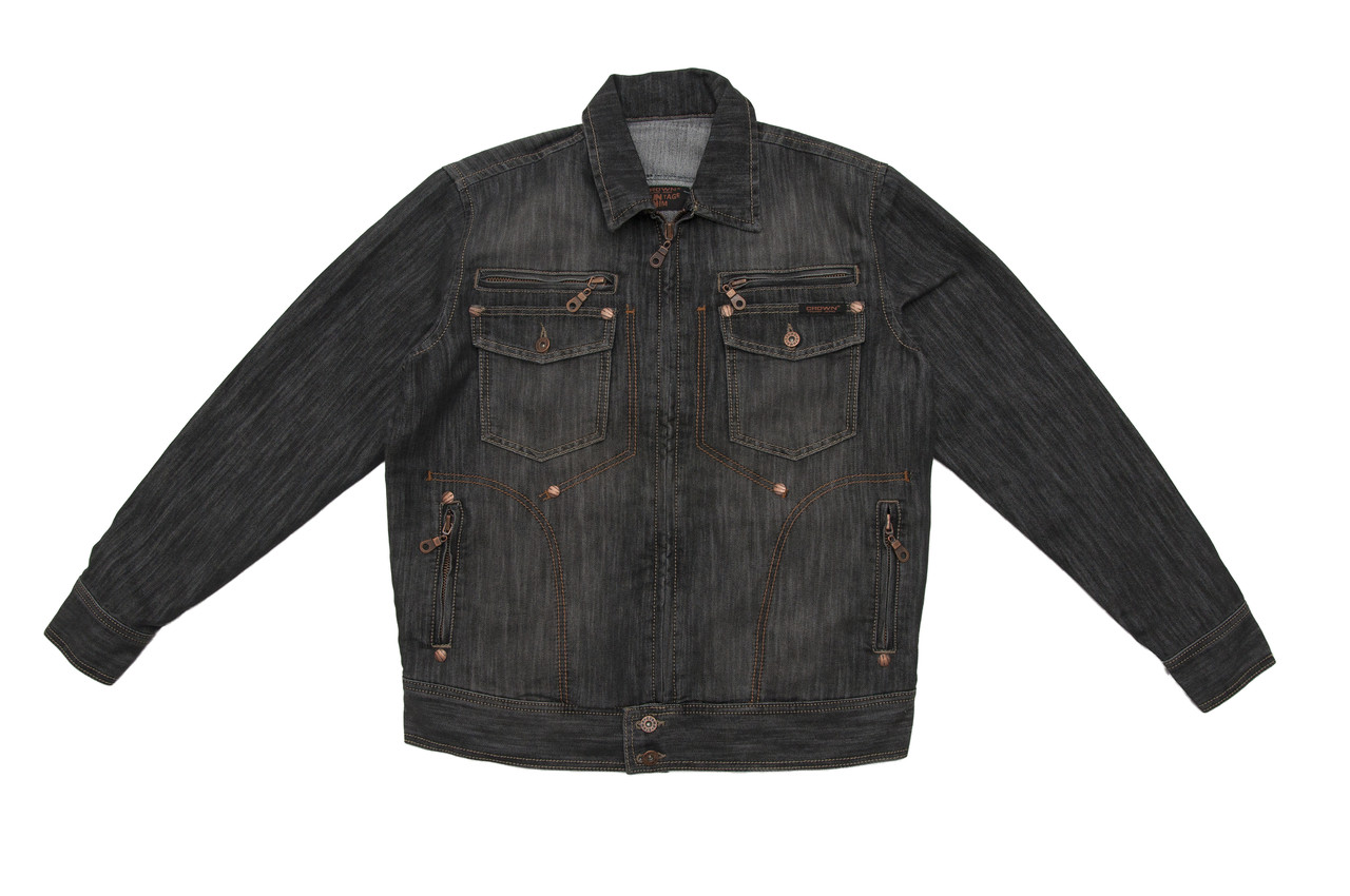 Чоловіча джинсова куртка Crown Jeans модель 484 (BIG FLT RDX)