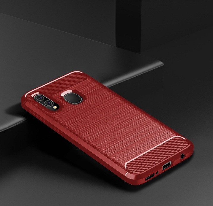 Чохол Carbon для Samsung A20 2019 / A205F червоний