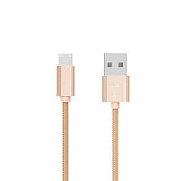 Кабель микро USB Hoco X2 Knitted MicroUSB Gold 1m