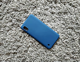 Силіконовий чохол із мікрофіброю для Samsung Galaxy A10, синій