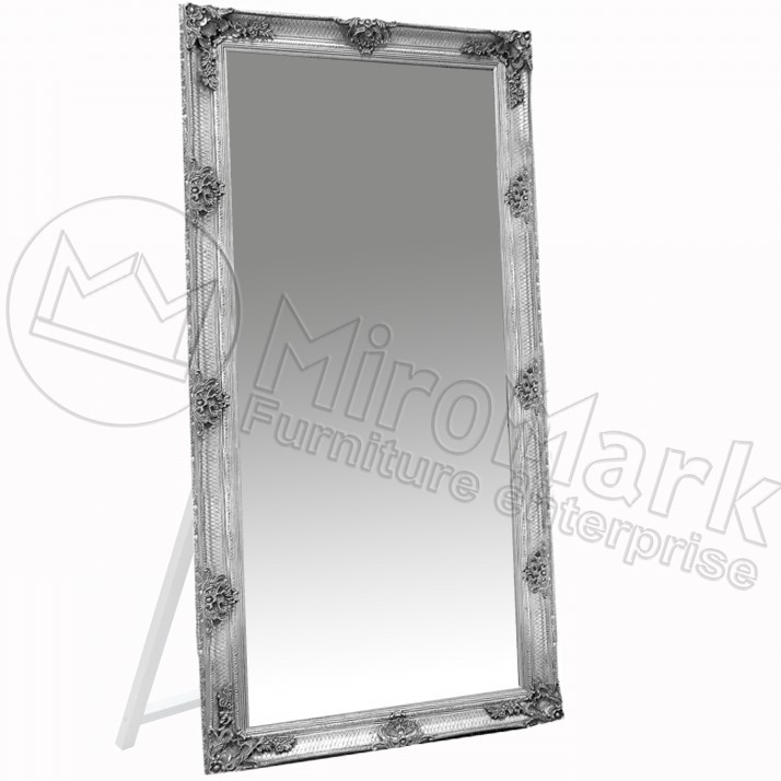 Зеркало Манчестер в серебряной раме с подставкой 170*80 ТМ Миро-марк - фото 1 - id-p994981666