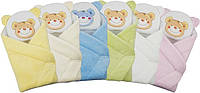 Конверт — ковдра для новонародженого з подушкою махровий (блакитний) "Duetbaby"