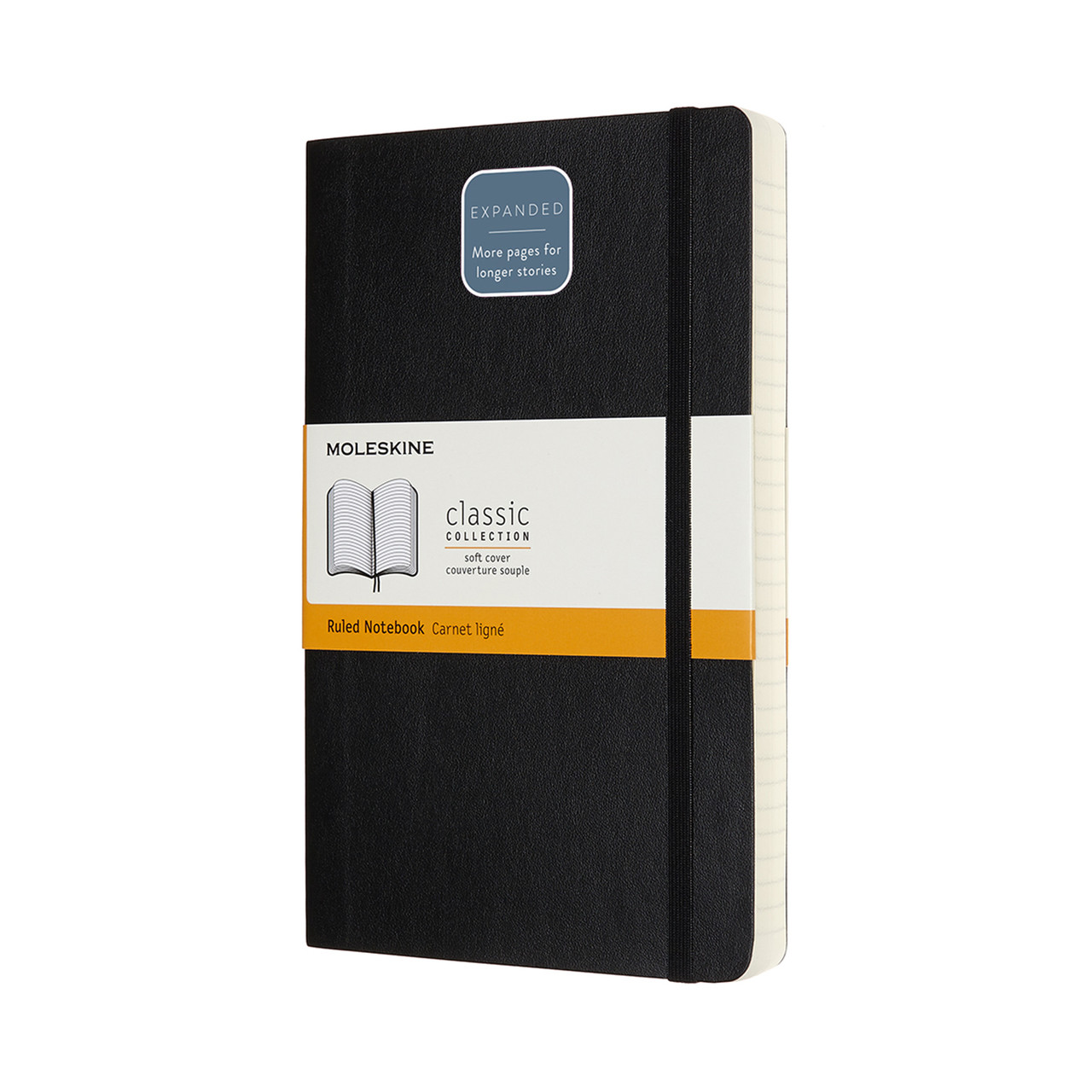 Блокнот Moleskine Classic Expanded середній 13х21 см 400 сторінок в лінію Чорний М'який (8058647628042)