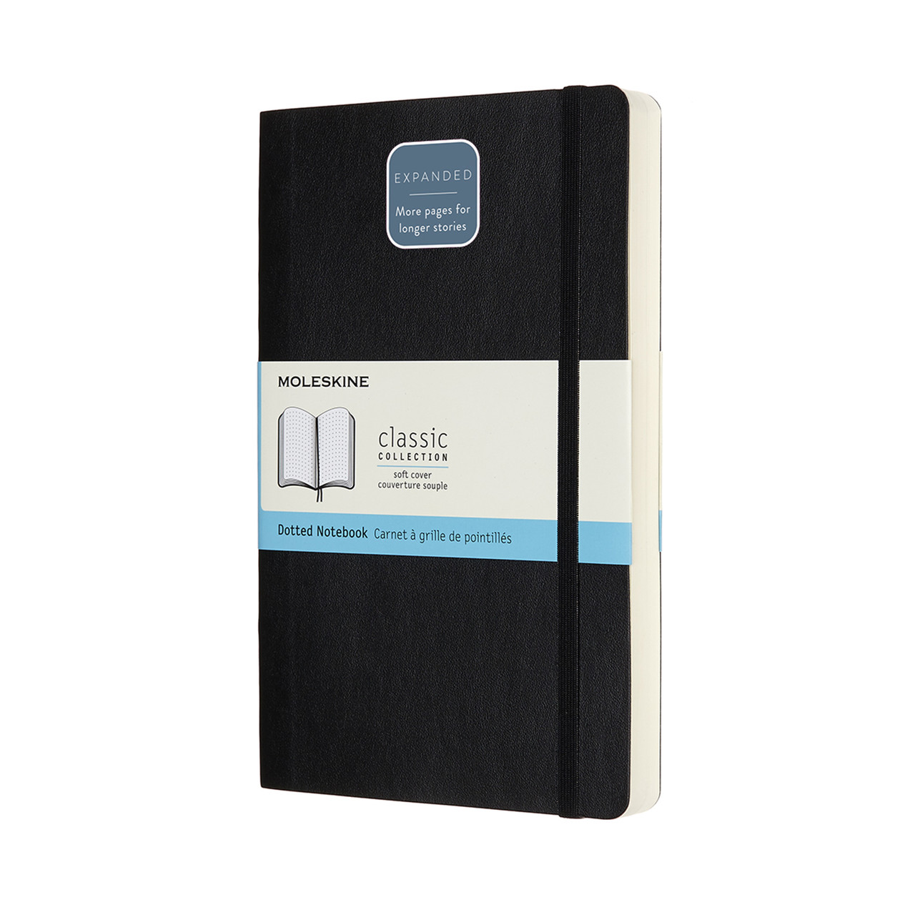 Блокнот Moleskine Classic Expanded середній 13х21 см 400 сторінок в крапку Чорний М'який (8058647628073)