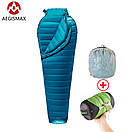Пуховий спальний мішок Aegismax NANO 2 +5°C 0°C Large 200 см Blue, фото 8
