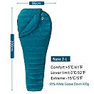 Пуховий спальний мішок Aegismax NANO 2 +5°C 0°C Large 200 см Blue, фото 5