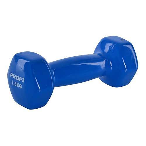 Гантель Profi 1,5 кг. Вініл 1шт. (МЅ 0665 B) Синя - 1шт.