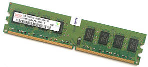 Оперативна пам'ять Hynix DDR2 2Gb 800MHz PC2 6400U CL6 (HYMP125U64CP8-S6 AB-C) Б/В