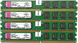 Комплект оперативної пам'яті Kingston DDR2 8Gb (4*2Gb) 800MHz PC2 6400U 2R8 CL5 (KVR800D2N5/2G) Б/В