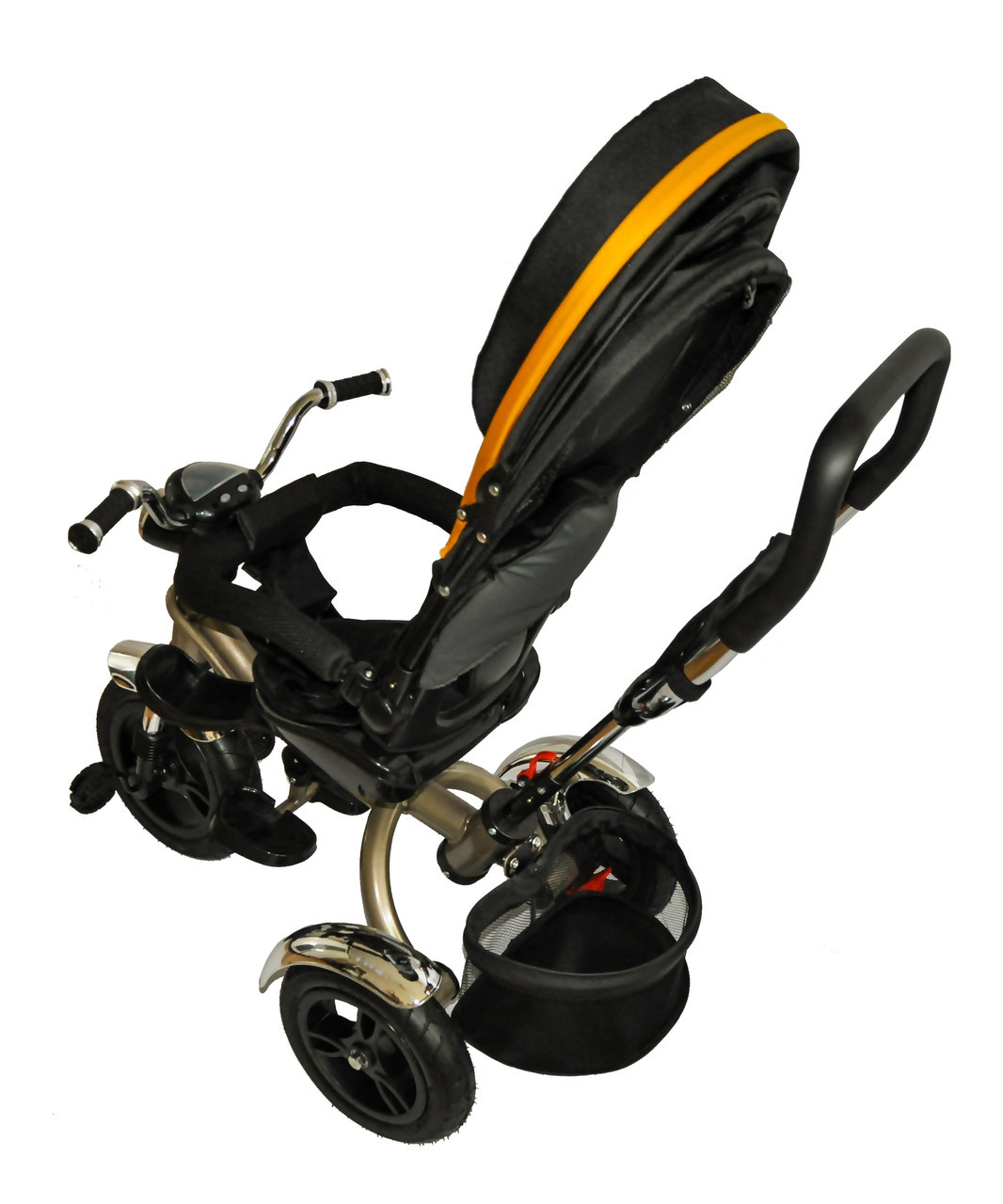 Трехколесный детский велосипед VELOBABY GS-401 Черный на золотой раме. БЕСПЛАТНАЯ доставка! - фото 3 - id-p1000067863