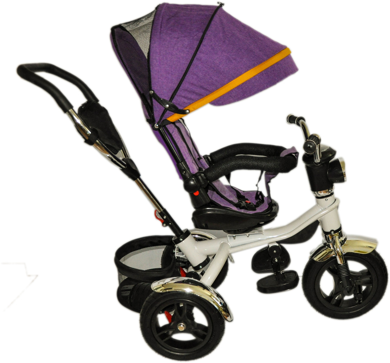 Трехколесный детский велосипед VELOBABY GS-401 Фиолетовый на белой раме. БЕСПЛАТНАЯ доставка! - фото 2 - id-p1000067864