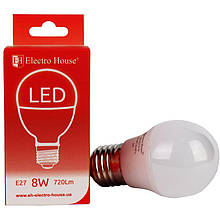 ElectroHouse LED лампа "куля" E27 G45 8W