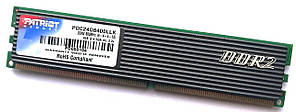 Ігрова оперативна пам'ять Patriot DDR2 2Gb 800MHz PC2 6400U CL4 (PDC24G6400LLK) Б/В